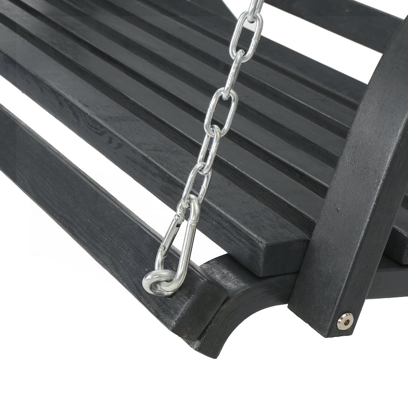 Larch Wood Swinging Loveseat