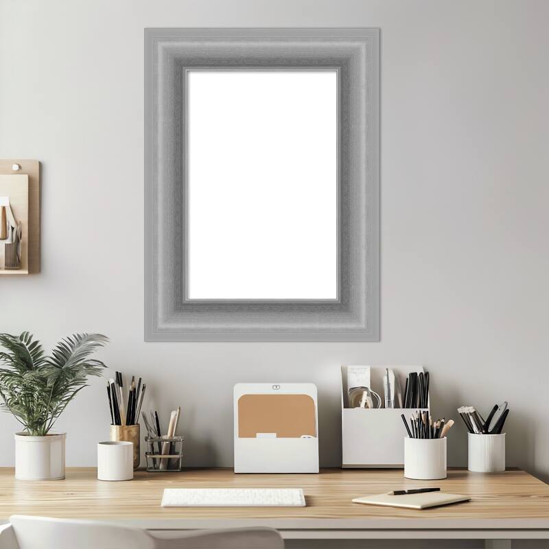 Amanti Art Peak Polished Nickel Framed Dry Erase Magnetic Board