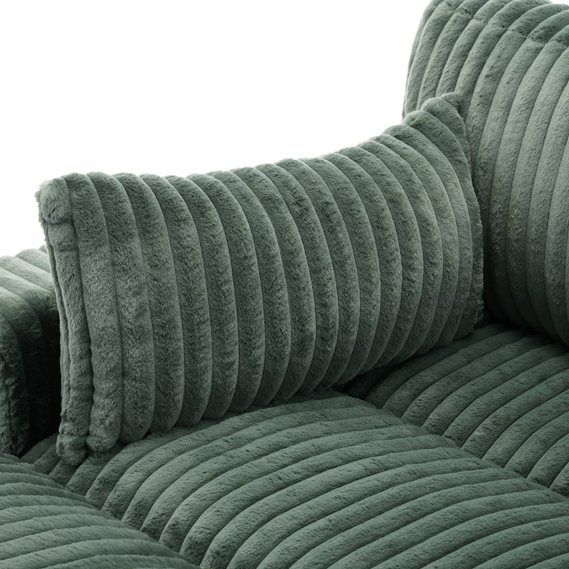 Oversized L-Shape Upholstered Chaise Lounge Sofa Couch