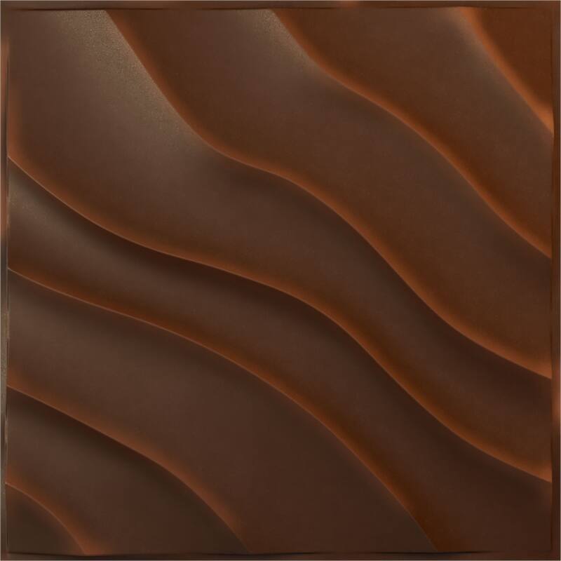 19 5/8"W x 19 5/8"H Modern Wave EnduraWall Decorative 3D Wall Panel