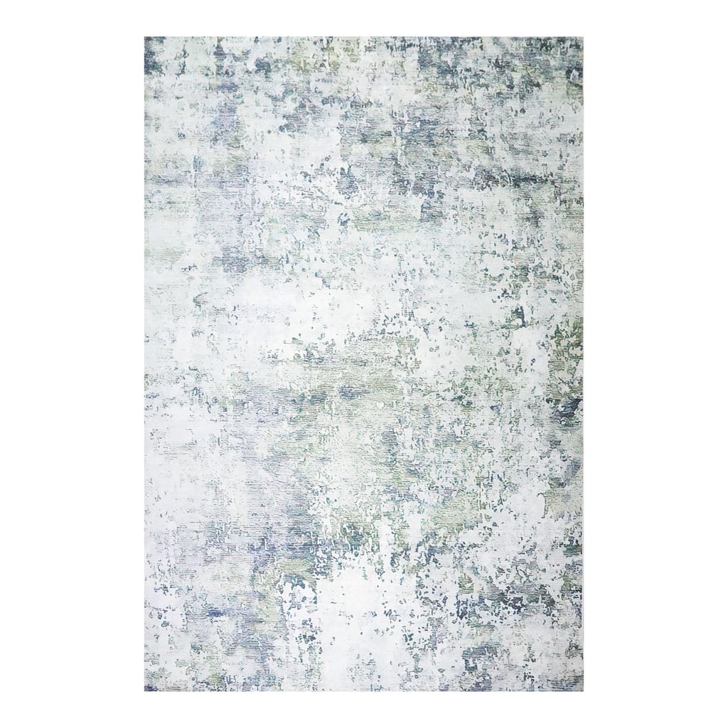 4'x6' Machine Made Cotton Oriental Area Rug Beige, Olive Color