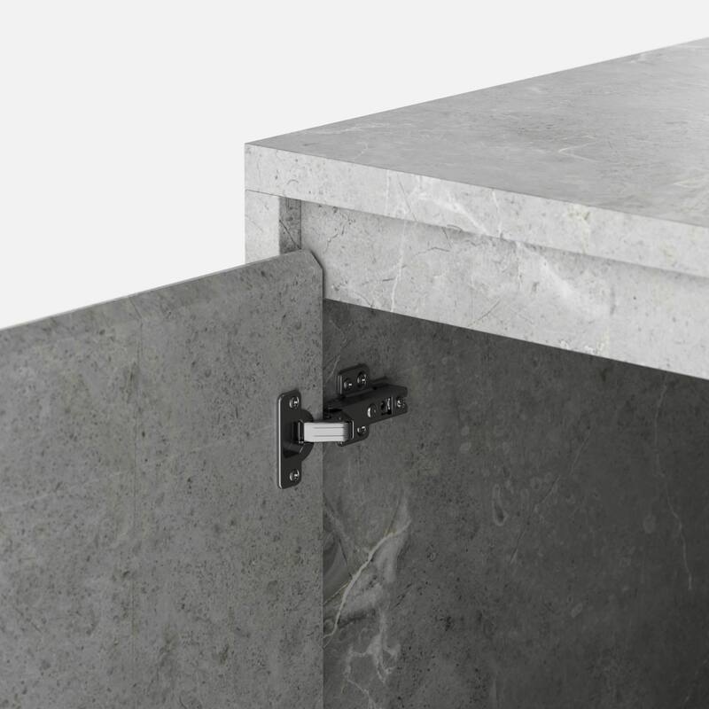 94.5” Extra Large Kitchen Island with Storage, Stone-Look Counter Height Island, Fully Assembled Modern Kitchen Furniture