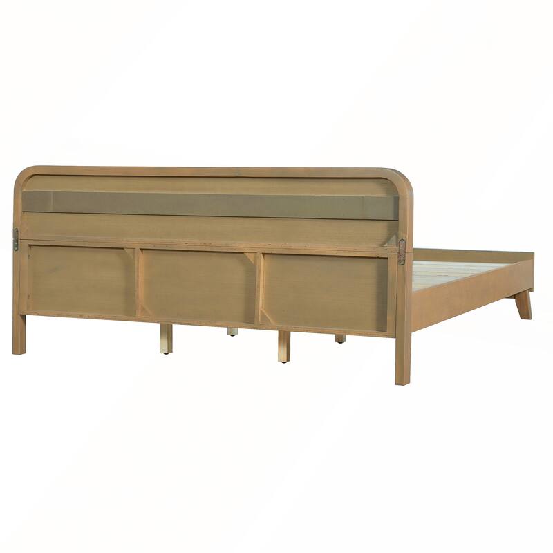 Pine Solid Wood Bed with Timeless Design Easy Assemble