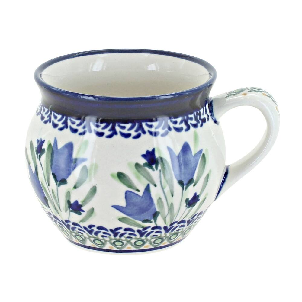 Blue Rose Polish Pottery 911 Zaklady Medium Bell Shaped Mug
