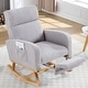 preview thumbnail 6 of 105, HOMYKA Rocking Chair for Nursery with Footrest Light Grayt-TD