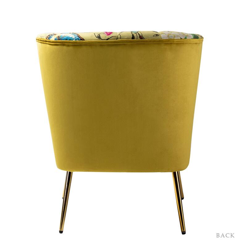 Almira Contemporary Upholstered Armless Side Chair with Tufted Back Set of 2 by HULALA HOME
