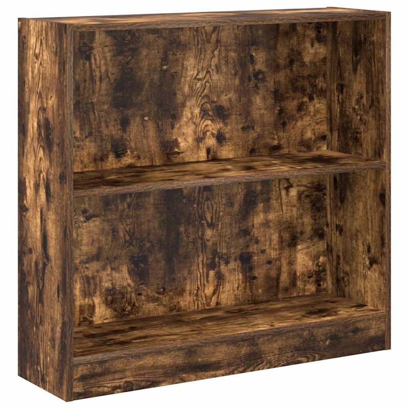 vidaXL Bookshelf Smoked Oak Engineered Wood Compact Bookshelf