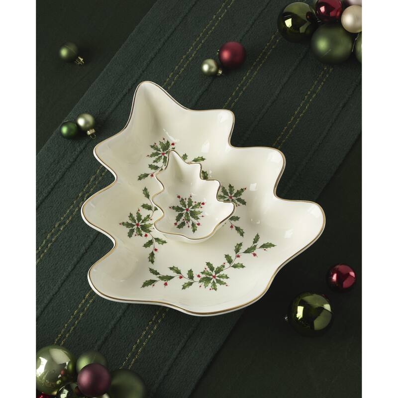 Lenox Holiday Tree Chip & Dip Set