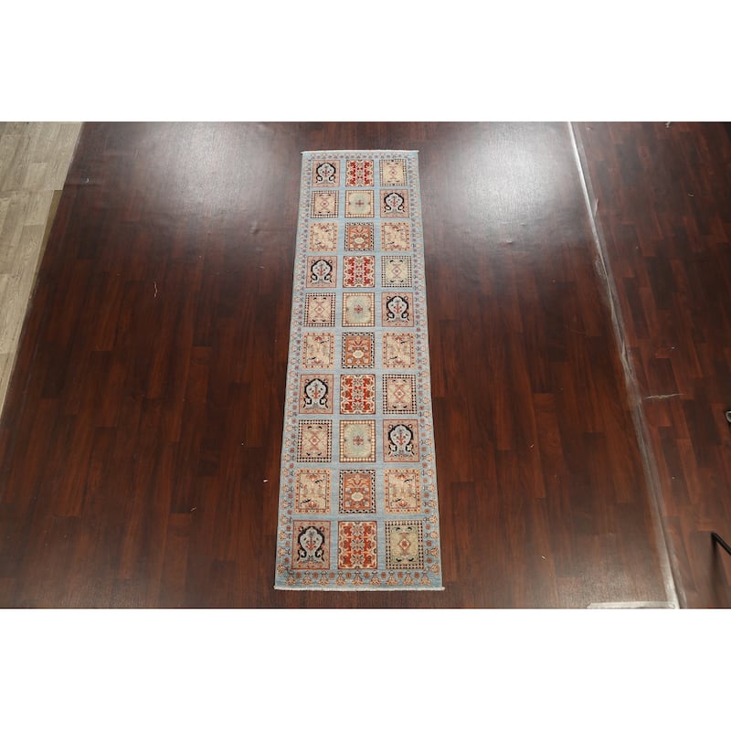 Garden Design Kazak Oriental Staircase Runner Rug Handmade Wool Carpet - 2'9" x 9'7"