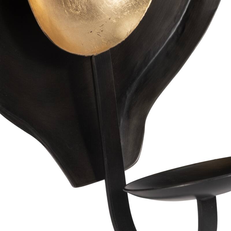 Sagebrook Home Black/Gold Metal Round Votive Holder