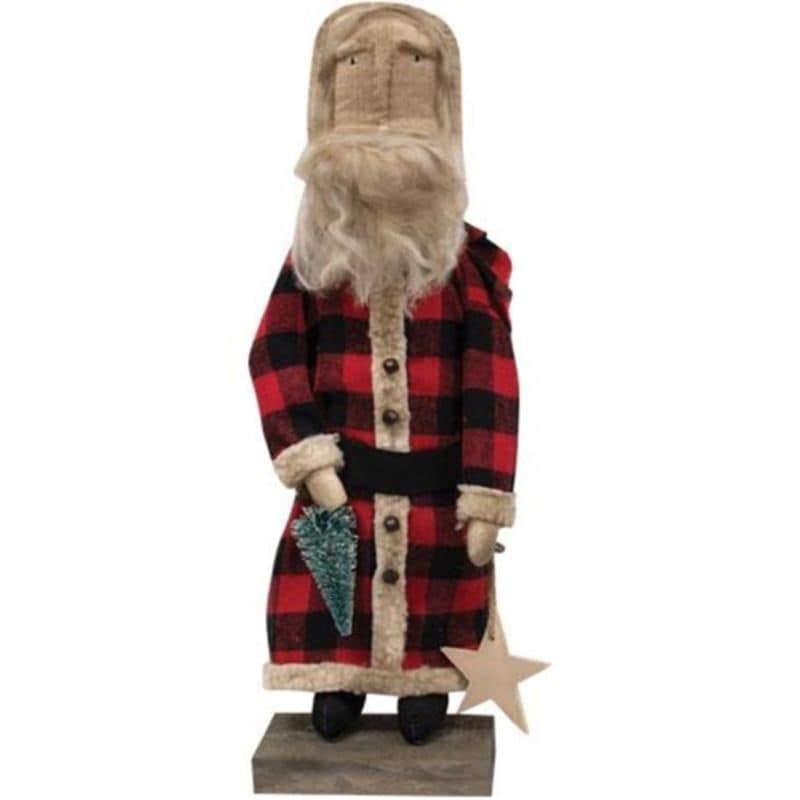 Buffalo Check Santa on Base - Multi - 20
