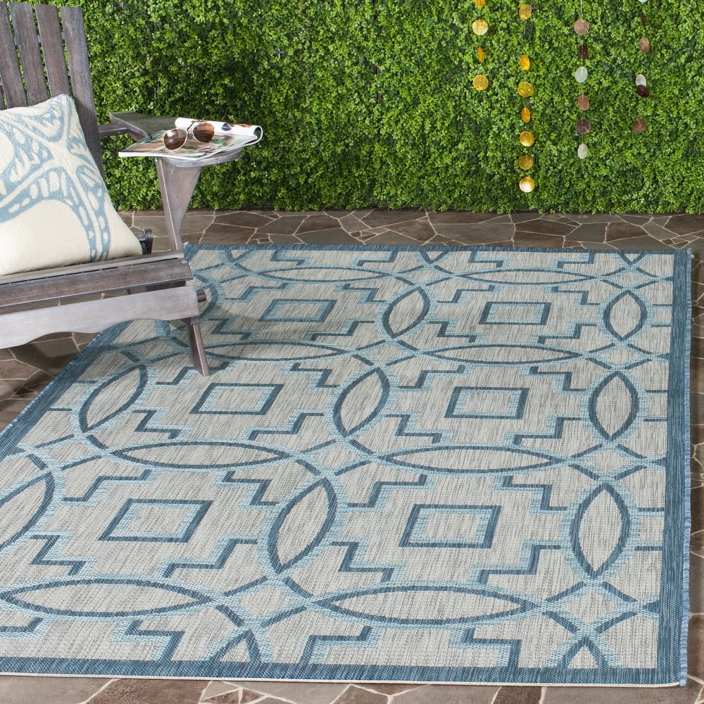SAFAVIEH Courtyard Shelvia Indoor/ Outdoor Waterproof Patio Backyard Rug