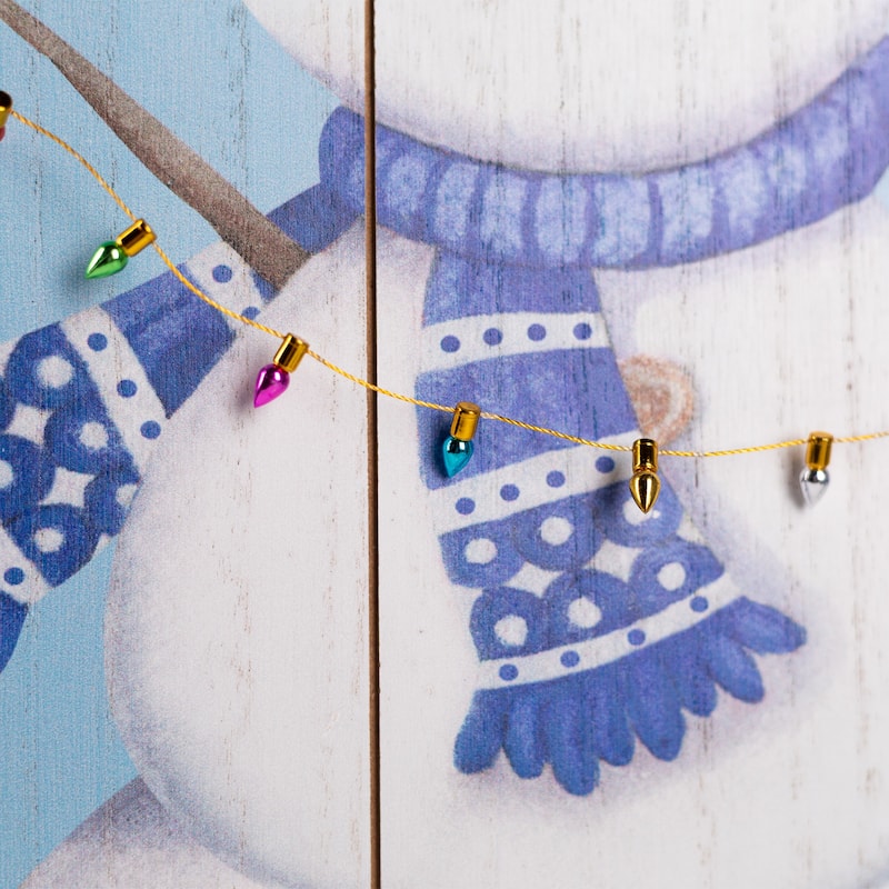 Jingle All The Way Wooden Christmas Wall Sign - 23.5" - Blue and White