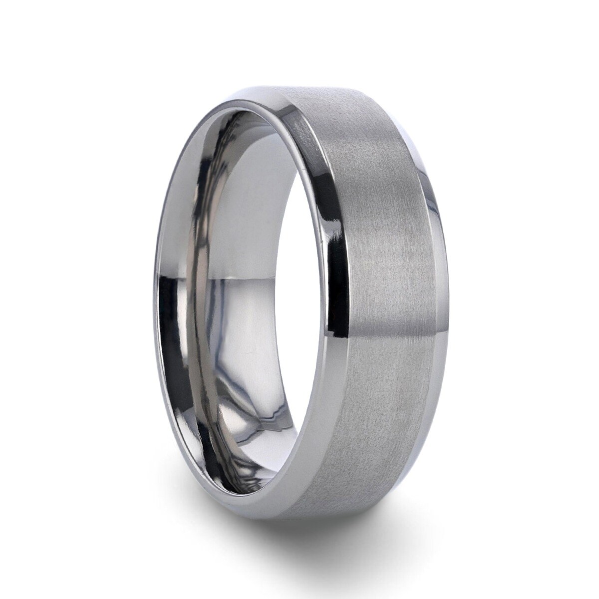 Bridal Titanium Polished Flat Comfort Back Ring