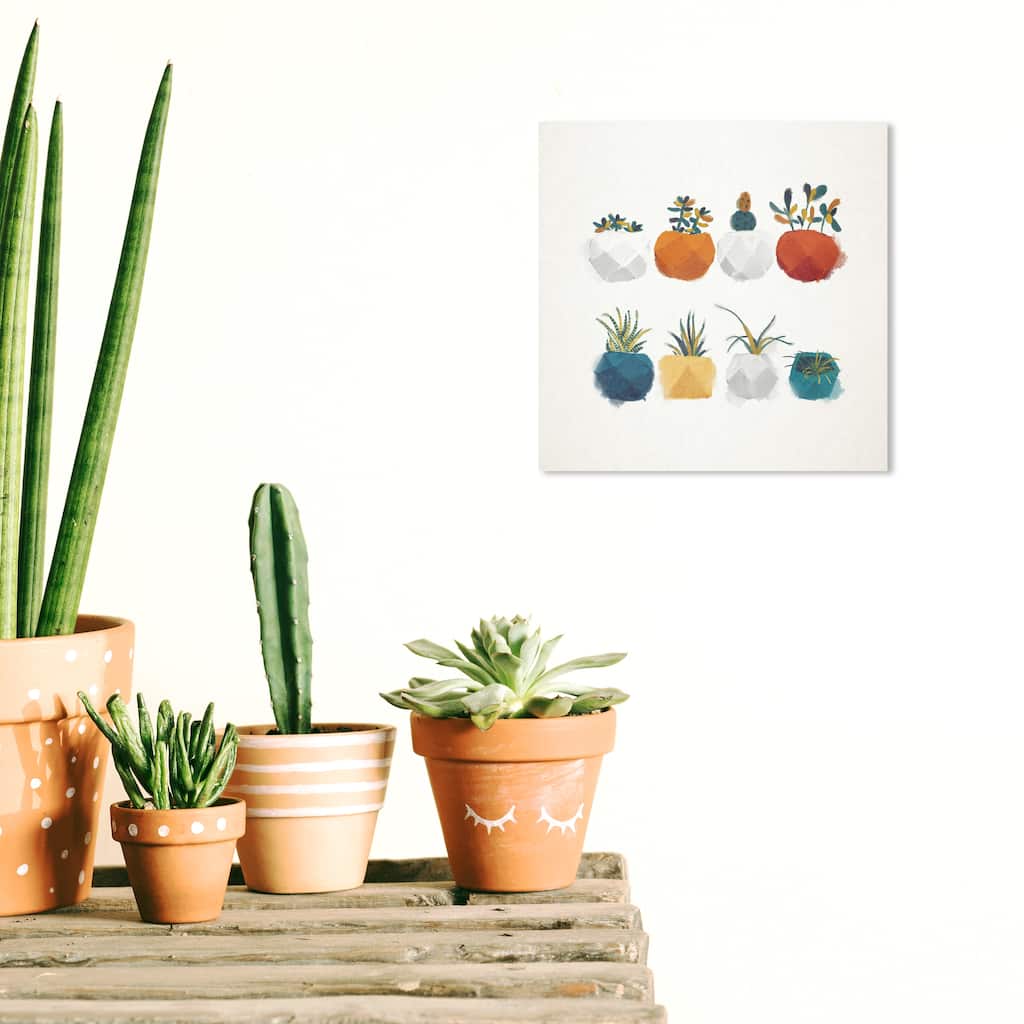 Wynwood Studio Canvas Floral and Botanical Succulicious Orange and Pumpkin Modern & Contemporary Wall Art Canvas Print