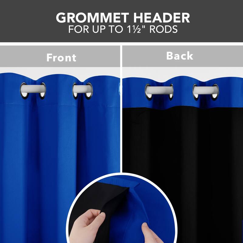 Deconovo 100 Percent Blackout with Liner Grommet Curtain (2 Panel)