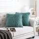 preview thumbnail 16 of 77, Karenne FauxFur Throw Pillow Covers (Set of 2), NO INSERT 20" x 20" - Oil Blue