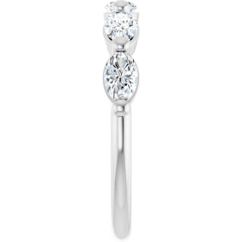 1.75Ct Oval Diamond Wedding Ring Anniversary Stackable Band Gold Lab Grown