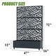preview thumbnail 30 of 103, 72 in Metal Movable Planter Box with Trellis Privacy Screen Lockable Wheels