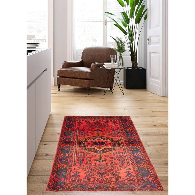 ECARPETGALLERY Hand-knotted Anadol Red Wool Rug - 4'10 x 7'7