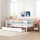 preview thumbnail 2 of 95, Roomfitters Twin Size Daybed Wood Frame with Two Storage Compartments, Space-Saving and Stylish Design for Any Room White - Twin