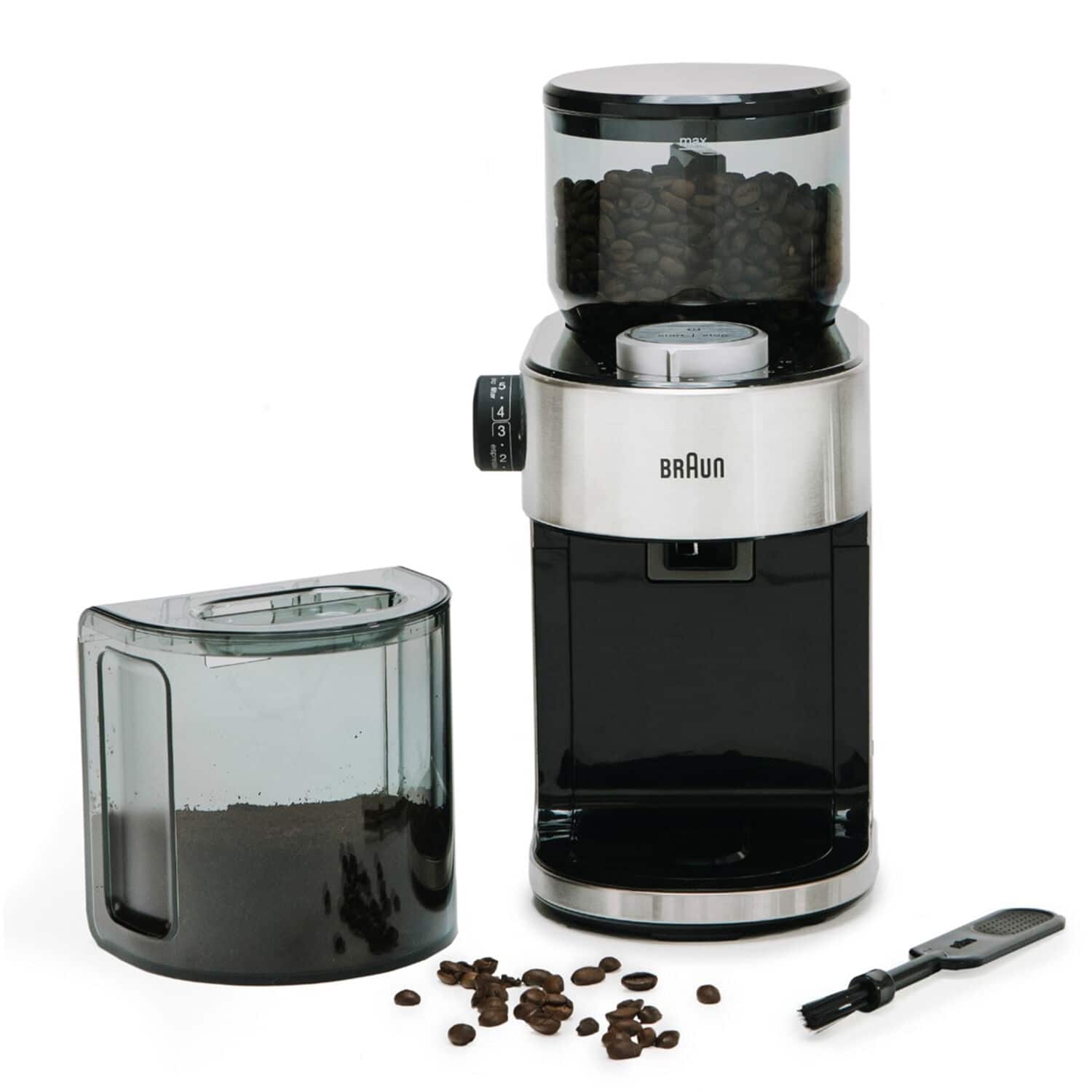 Braun FreshSet 12Cup Burr Coffee Grinder in Stainless Steel/Black