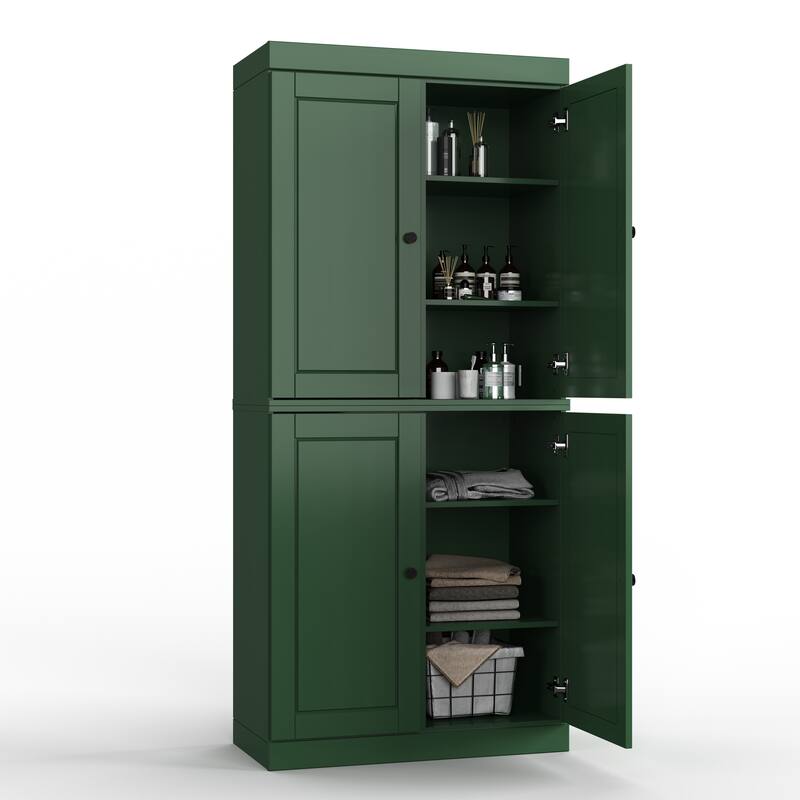 100% Solid Wood 32" Bathroom Cabinet with Optional Doors by Palace Imports
