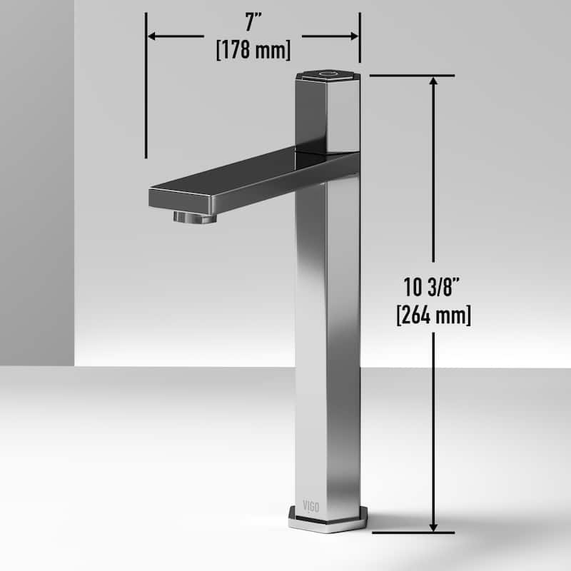 VIGO Nova 10" H Single Handle Single Hole Vessel Bathroom Faucet