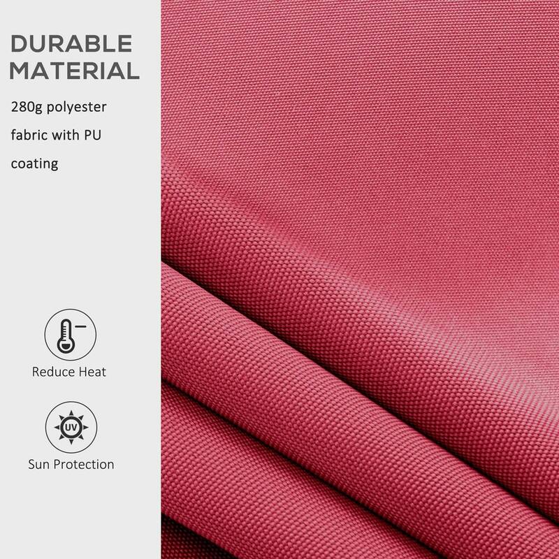 10' x 8' Retractable Patio Awning, Manual Crank, UV Waterproof Fabric