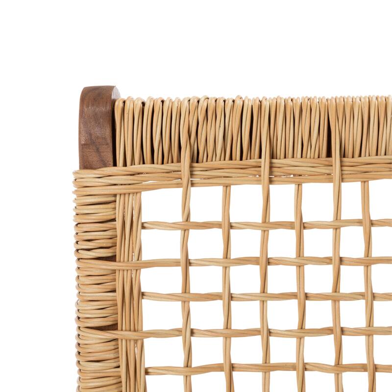 SAFAVIEH Lissy Acacia/ Rope Outdoor Chair & Table Set - 24W x 28D x 31H