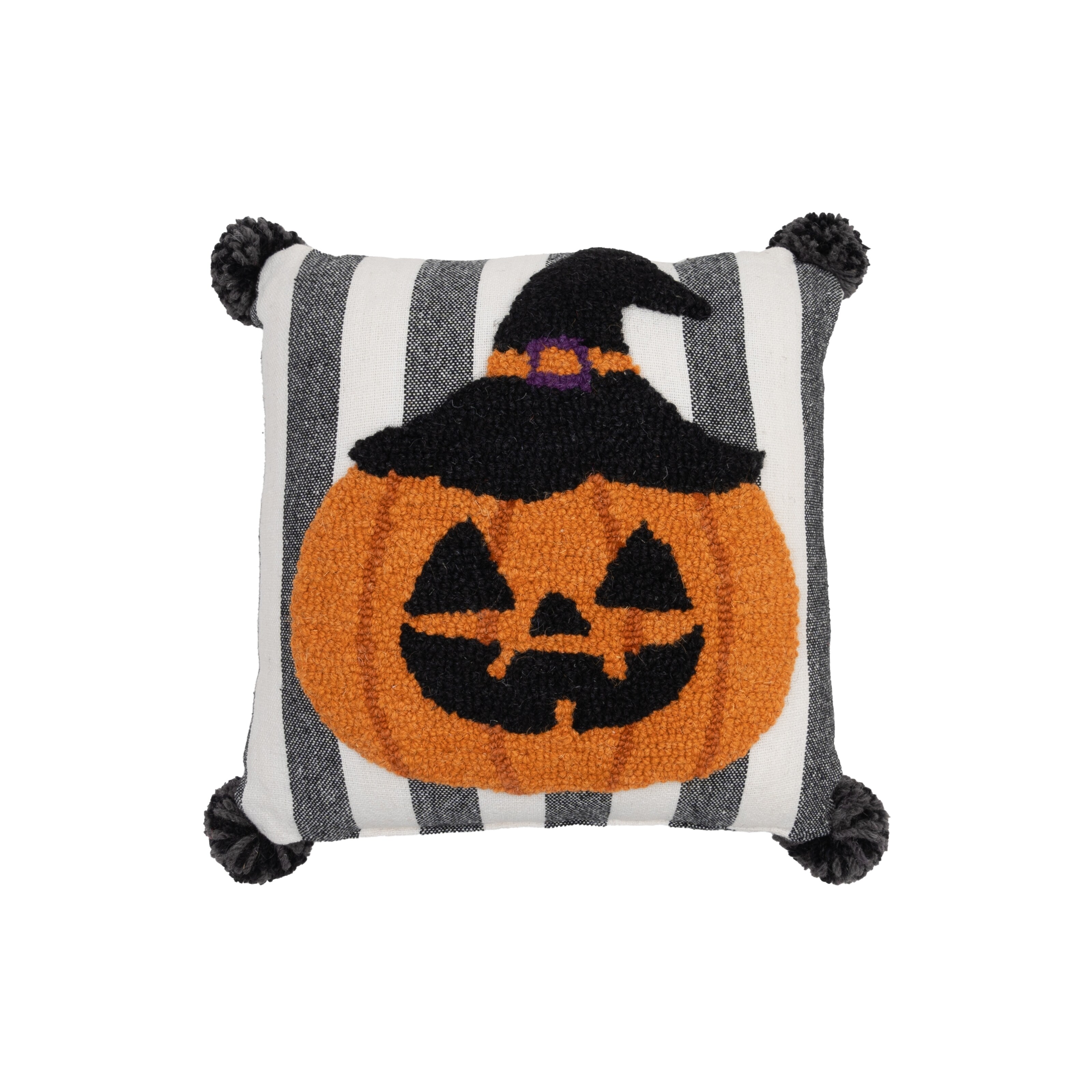 Pumpkin Head Hooked Pillow