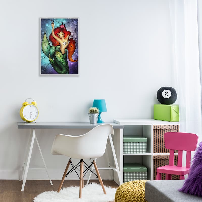 Stupell Undersea Dreaming Mermaid Framed Giclee Art Design By Mandie Manzano