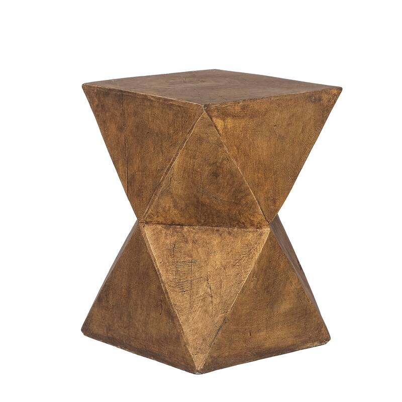 Adeco Concrete Accent Table Modern Outdoor Side Table