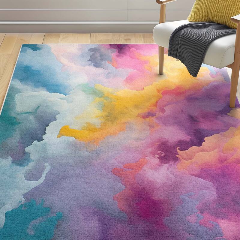 Well Woven Crayola Bright Modern Dining Bedroom Playroom Low-Pile Rug