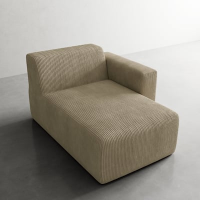 Indoor Modern Corduroy Chaise Lounge Couch