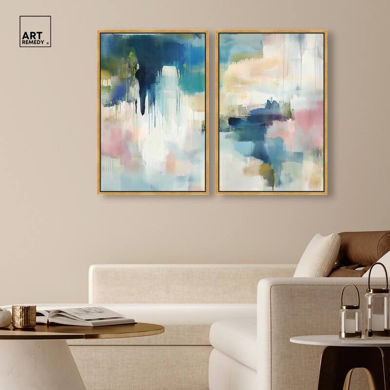 Pale Periwinkle II Canvas Set of 2 by Art Remedy