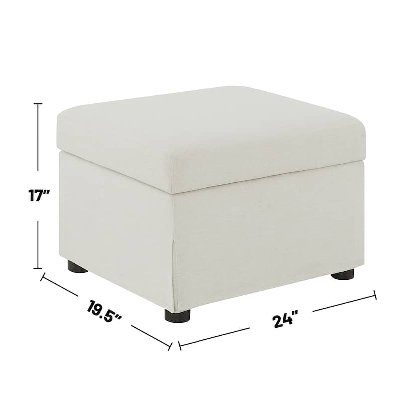 Upholstered Storage Ottoman with Hydraulic Lift Top