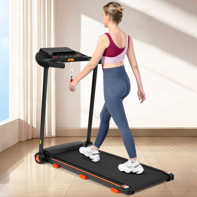 Treadmills for Home,2.5HP Quiet Folding Treadmill with Heart Rate Sensor,300lbs Weight Capacity, 7.5MPH, Incline Treadmill