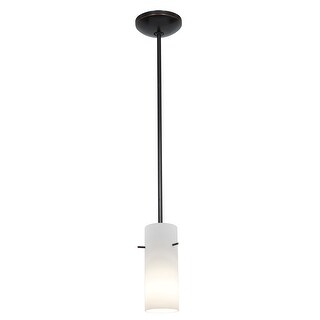 Access Lighting Cylinder - E26 LED Rod Pendant - Oil Rubbed Bronze Finish - Opal Glass Shade
