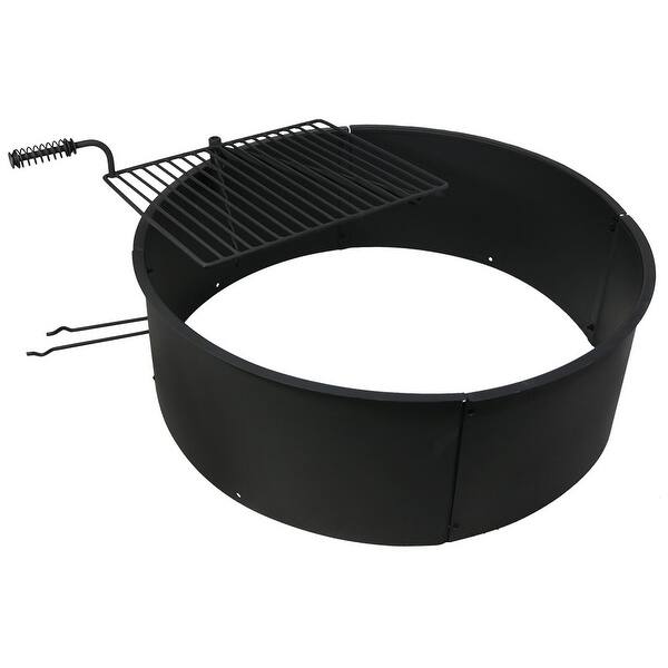 Shop Sunnydaze Heavy Duty 34 Inch Steel Campfire Ring With