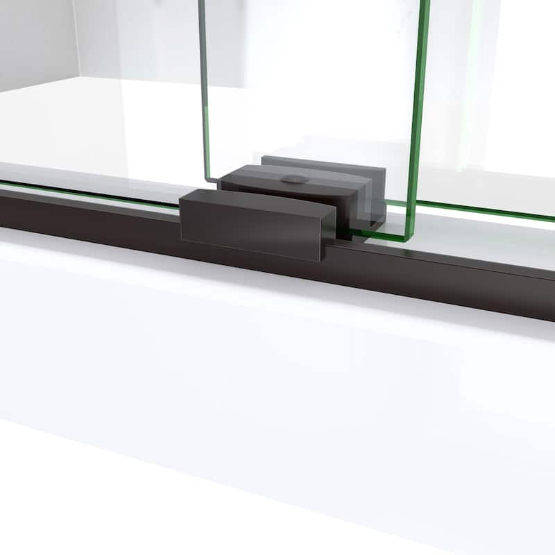DreamLine Sapphire-V 56 - 60 in. W x 62 in. H Bypass Tub Door in Oil Rubbed Bronze and Clear Glass