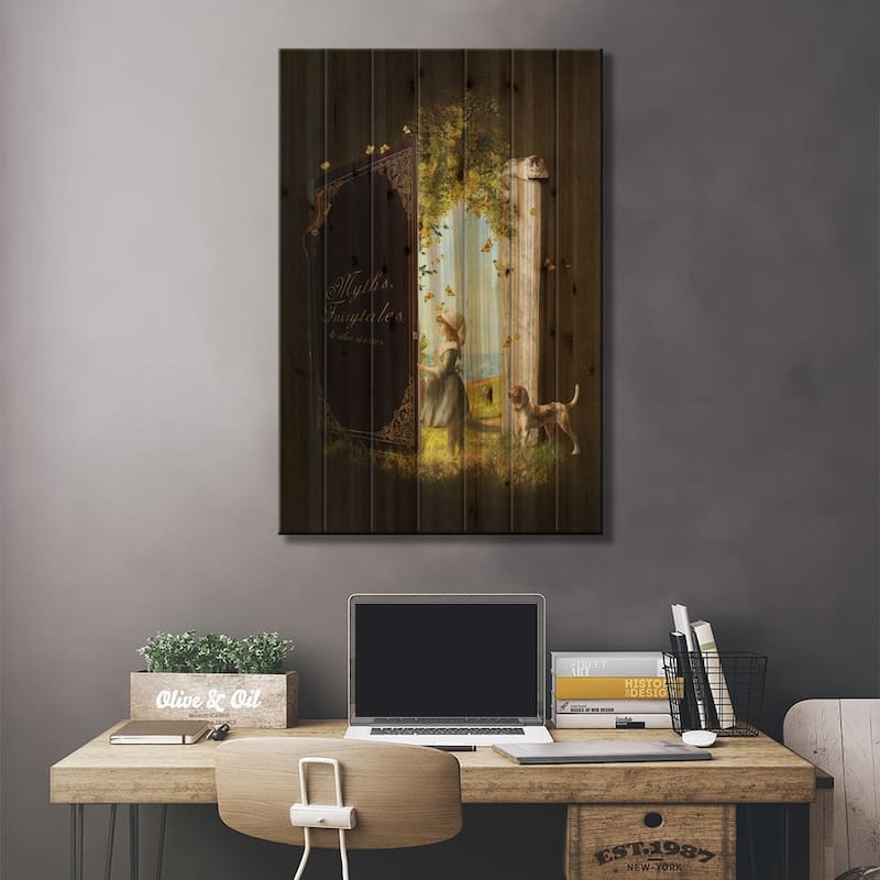 A Fairytale Adventure Print On Wood by Diogo Verissimo - Multi-Color