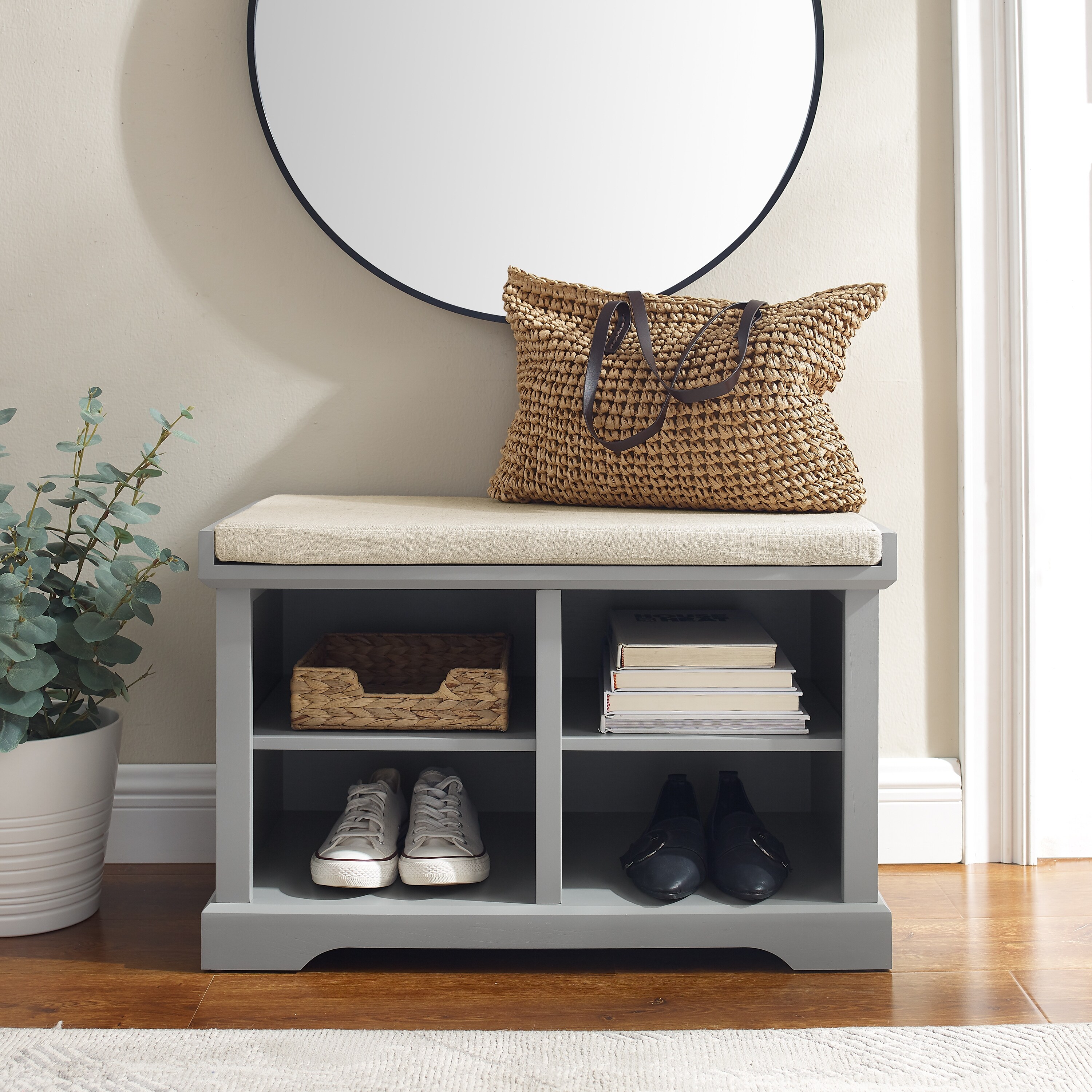 Crosley Anderson Padded Storage Bench 17.5
