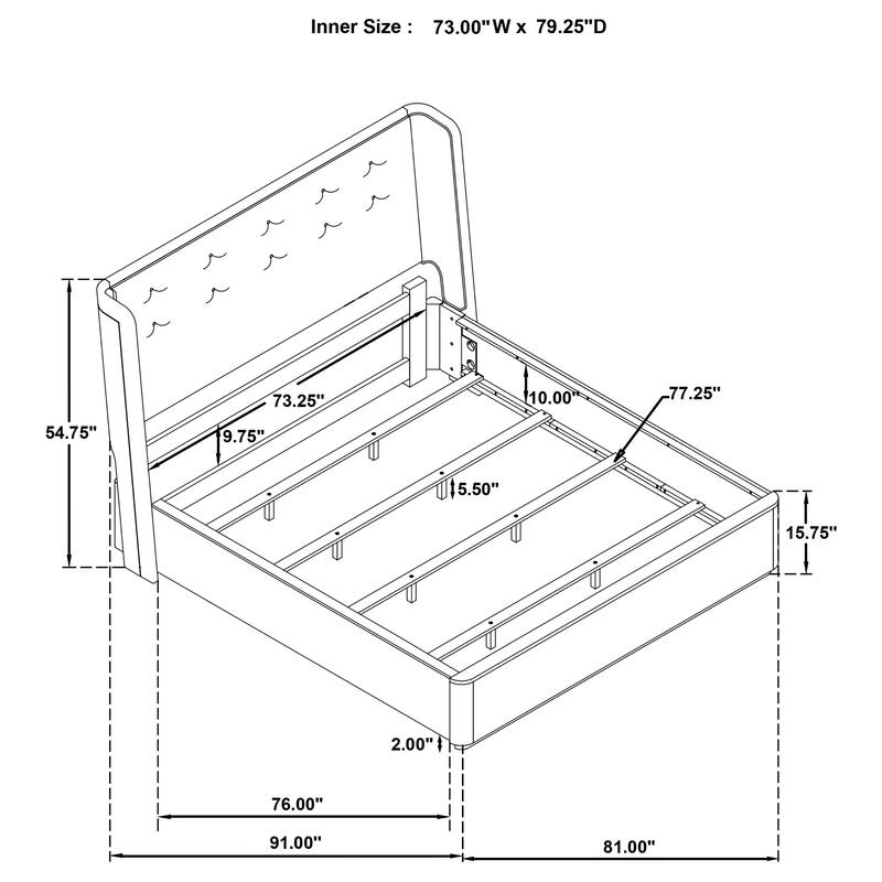 Leandro Bedroom Set Burnished Black