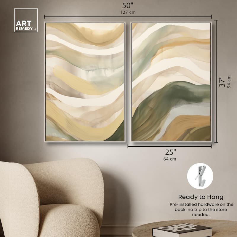 Dunes of Time I Canvas Set of 2 by Art Remedy