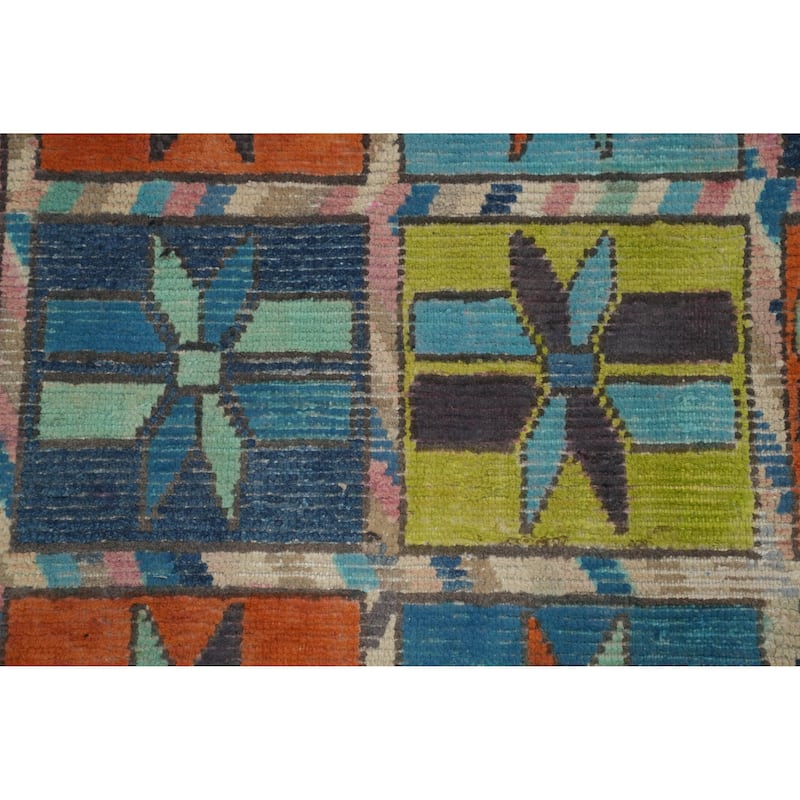 Hand Knotted Oriental 100% Wool Carpet Traditional All-Over Multi-Colored Tabriz Area Rug - 8' 8'' X 4' 10''