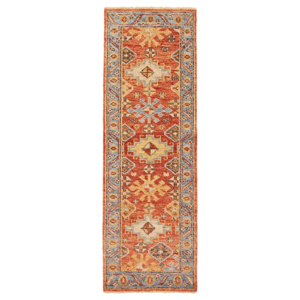 ECARPETGALLERY Hand-knotted Jules Serapi Red Wool Rug - 2'6 x 7'11