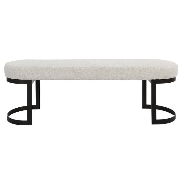 slide 2 of 6, Uttermost Infinity Black Bench - 60"W x 19"H x 16"D