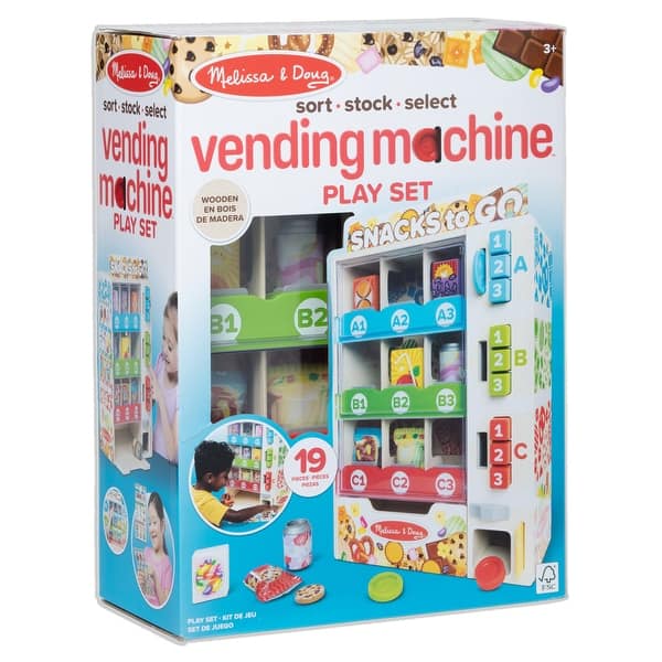 slide 2 of 8, Melissa & Doug Sort, Stock, Select Wooden Vending Machine Play Set - Multi Multi - Kids