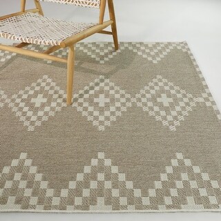 Rowena Rug Rowena Diamond Stripe Indoor/Outdoor Area Rug - Bed Bath & Beyond ...